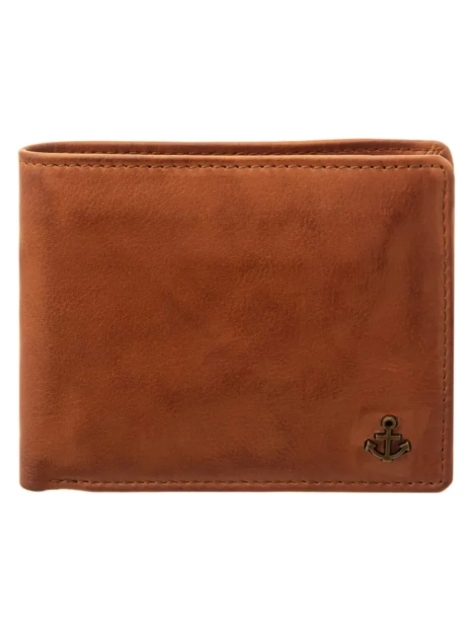 SL.14531 wallet style Lorenzo Geldbörse Leder Querformat in cognac