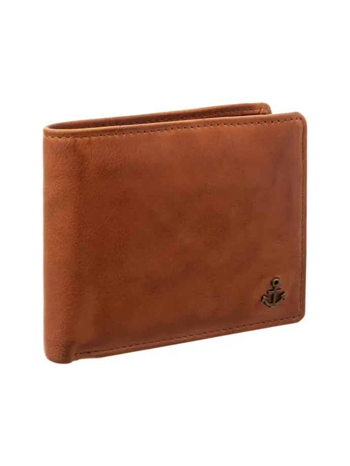 SL.14531 wallet style Lorenzo Geldbörse Leder Querformat in cognac