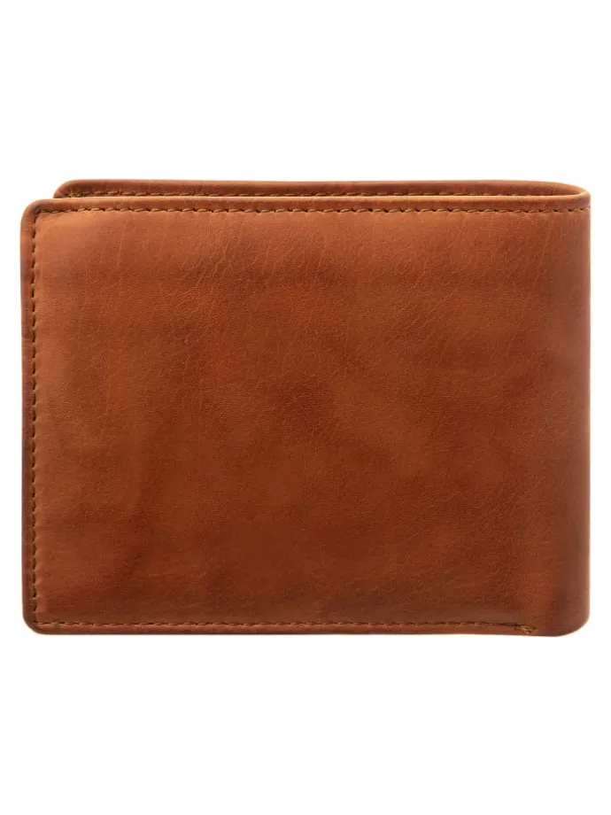 SL.14531 wallet style Lorenzo Geldbörse Leder Querformat in cognac