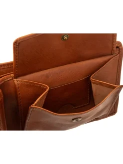 SL.14531 wallet style Lorenzo Geldbörse Leder Querformat in cognac