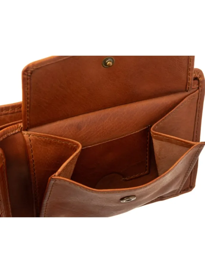 SL.14531 wallet style Lorenzo Geldbörse Leder Querformat in cognac