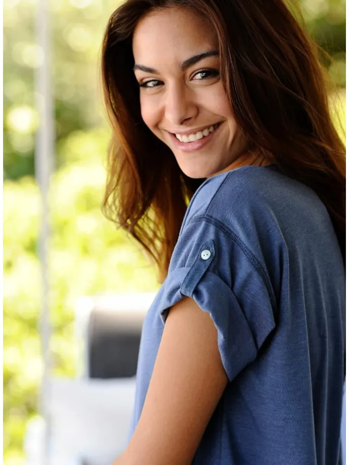 Sleepshirt in jeans-meliert