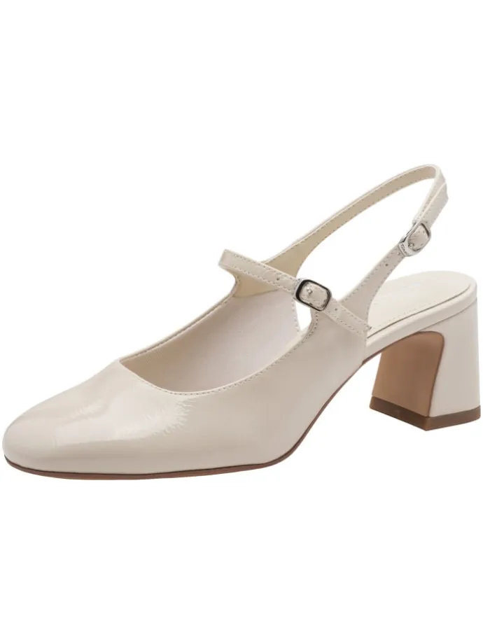 Slingpumps in IVORY PATEN