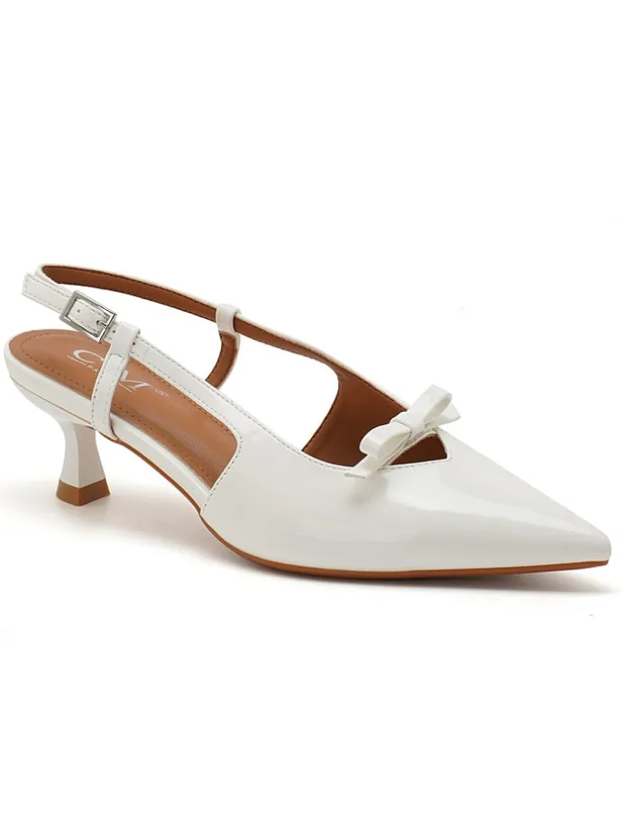 Slingpumps in Weiß