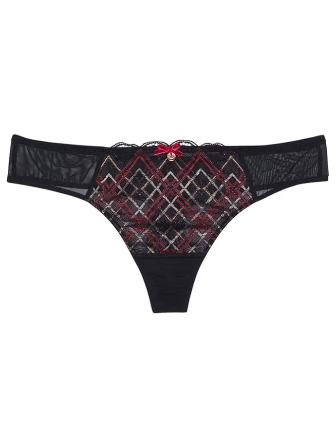 Slip "Aberdine Diamond" in Schwarz/ Bunt