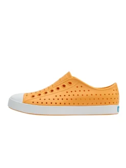 Slipper in Orange/ Weiß
