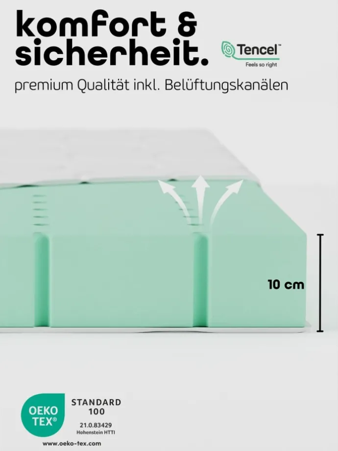 Sämann Babymatratze für Babybett CLOUD SleepPlus