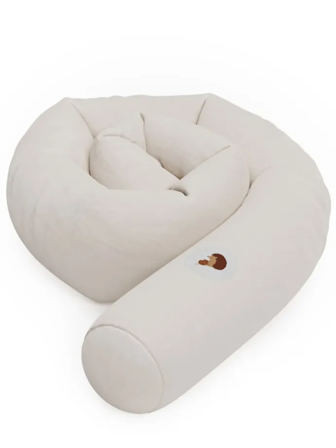 Sämann Nestchenschlange Cozy "Hungry Hedgehog, Sand" 190 cm Bettschlange