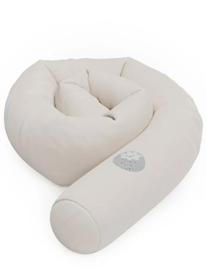 Sämann Nestchenschlange Cozy "Little Cloud, Sand" 190 cm Bettschlange