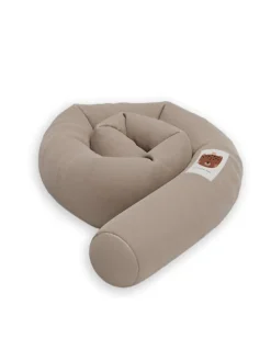 Sämann Nestchenschlange Cozy "Cute Tiger Simply Taupe" 190 cm Bettschlange