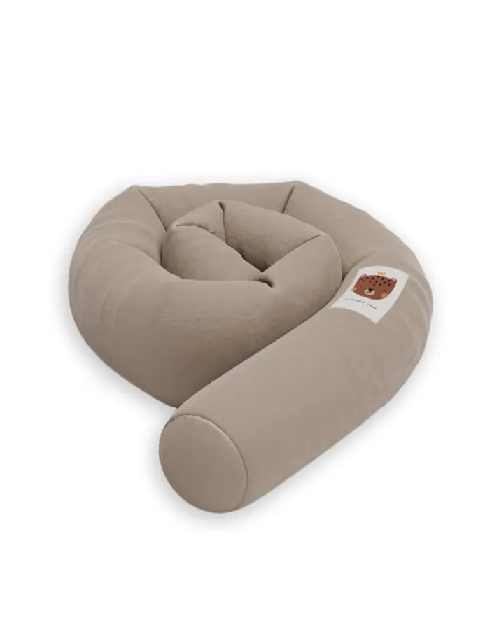 Sämann Nestchenschlange Cozy "Cute Tiger Simply Taupe" 190 cm Bettschlange