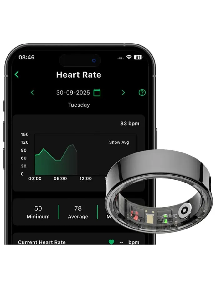 Smart-Ring "Elite LUX" in Schwarz