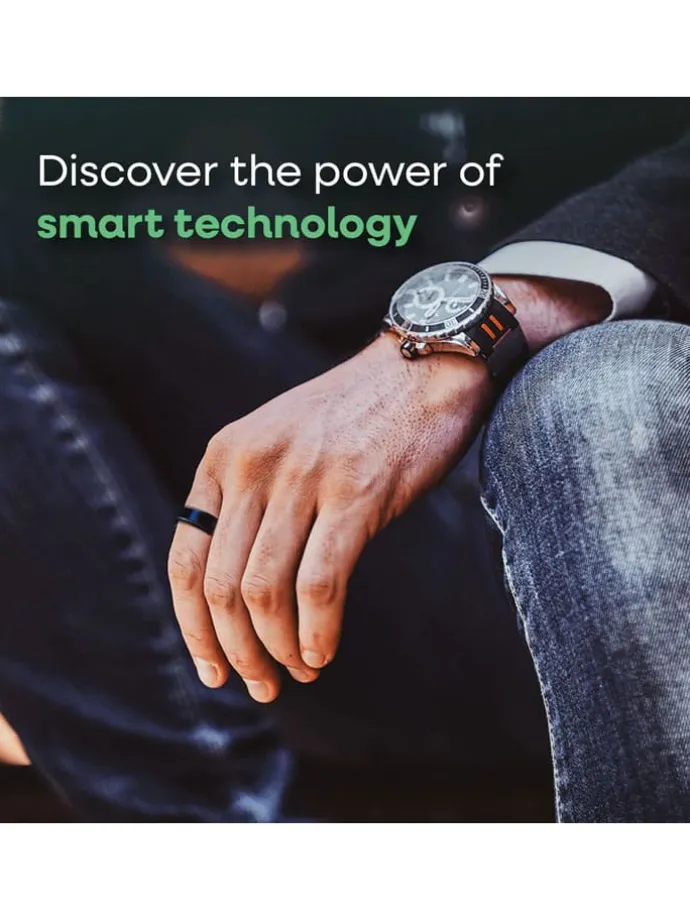 Smart-Ring "Elite VUE" in Silber