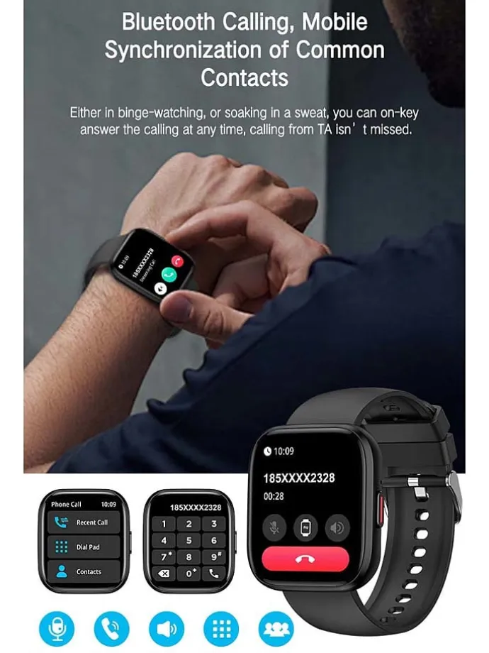 Smartwatch in Schwarz