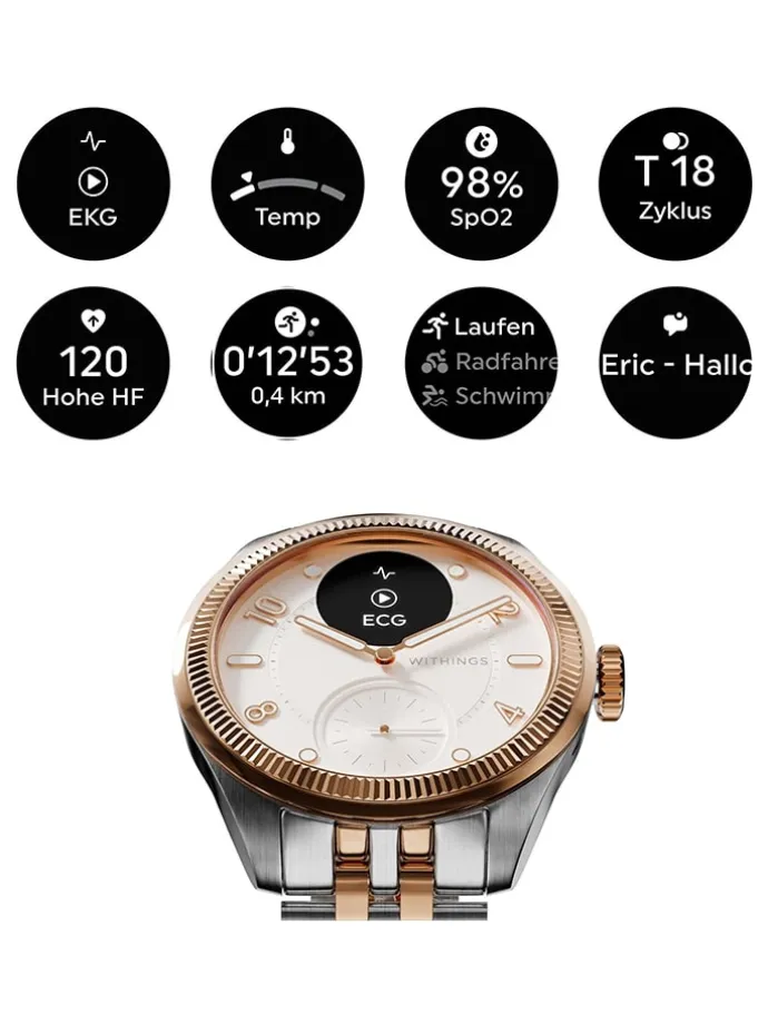Smartwatch "ScanWatch 2" in Silber/ Schwarz