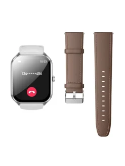 Smartwatch Y28 AMOLED Bluetooth Anrufuhr Silber
