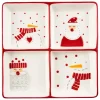 Snackschale "Snowman" in Weiß/ Rot - (B)20 x (H)20 cm