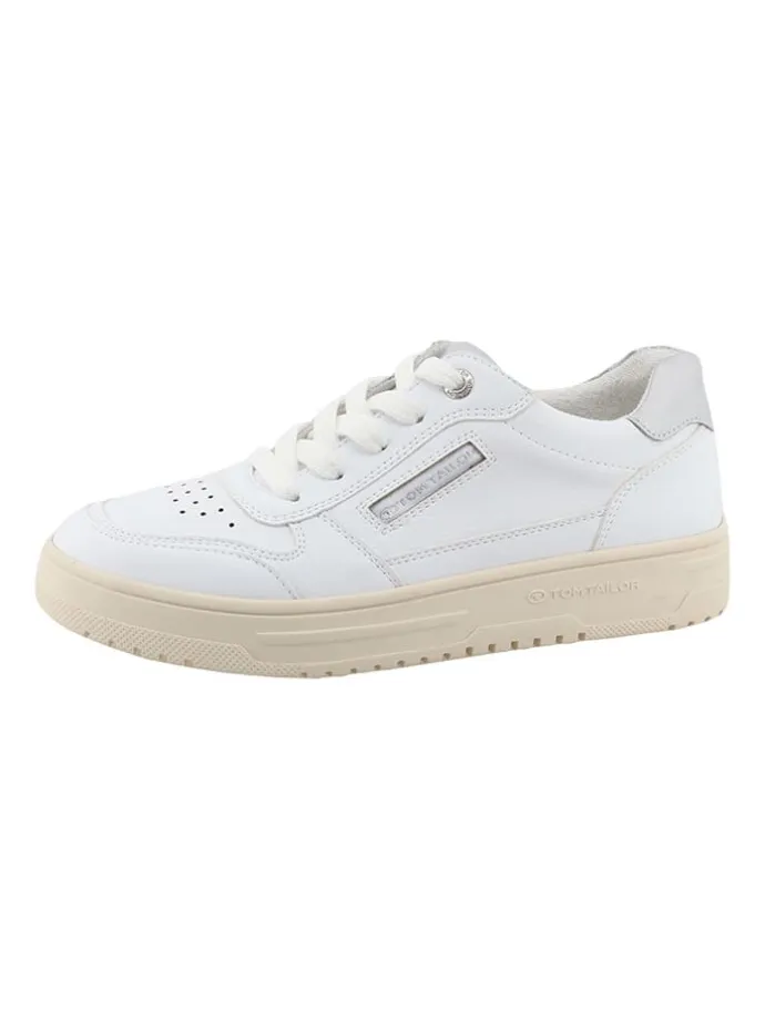 Sneakers in Weiß/ Beige