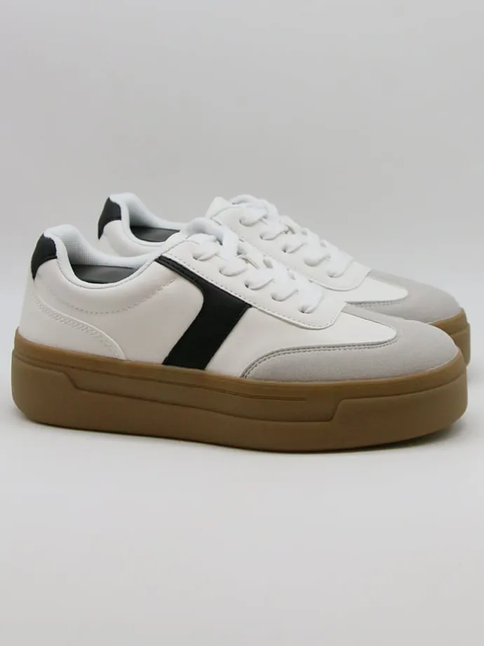 Sneakers in Weiß/ Grau