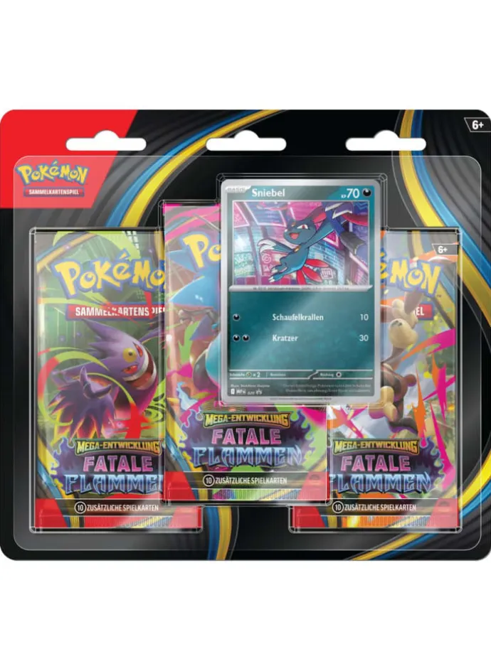 Sniebel | 3 Booster-Packs | Pokemon | Sammel-Karten deutsch