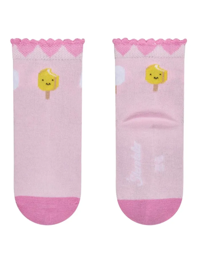 Socken 3er-Pack Eis am Stiel in weiß