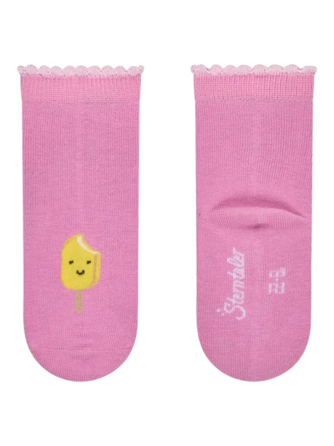 Socken 3er-Pack Eis am Stiel in weiß