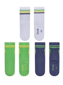 Socken 3er-Pack Eis in weiß