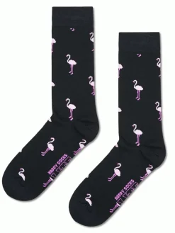 Socken "Famingo" in Schwarz/ Rosa