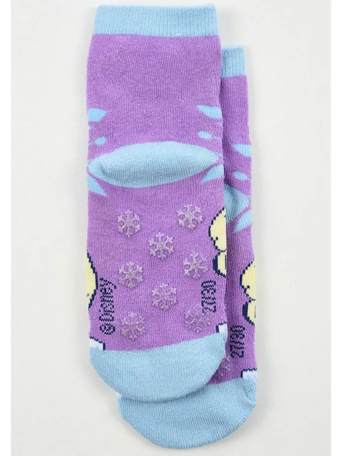 Socken "Frozen" in Hellblau/ Lila