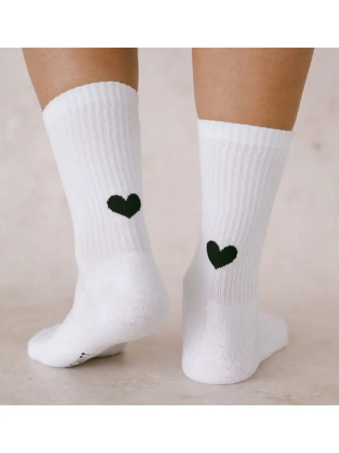 Socken "Herz" in Weiß