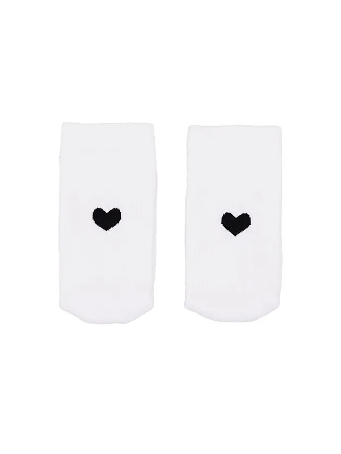 Socken "Herz" in Weiß