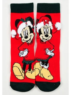 Socken "Minnie" in Rot/ Schwarz