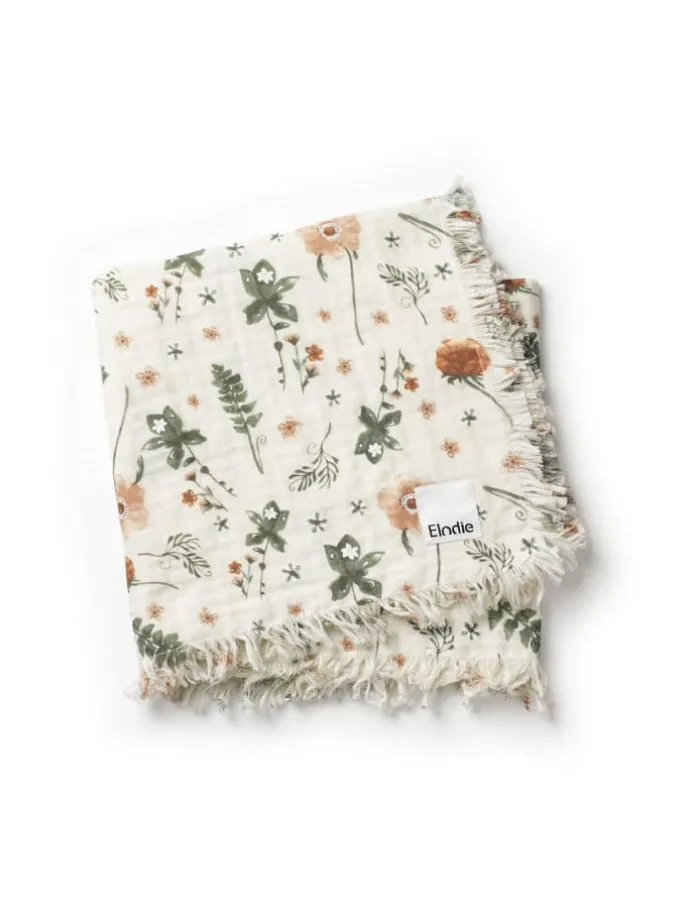 Soft Cotton Decke - Meadow Blossom in Bunt 100 x 75cm