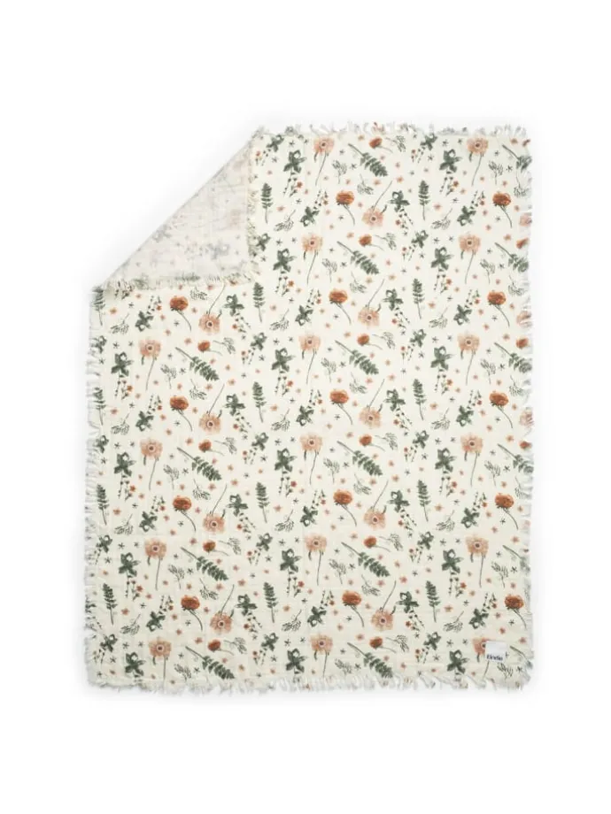 Soft Cotton Decke - Meadow Blossom in Bunt 100 x 75cm