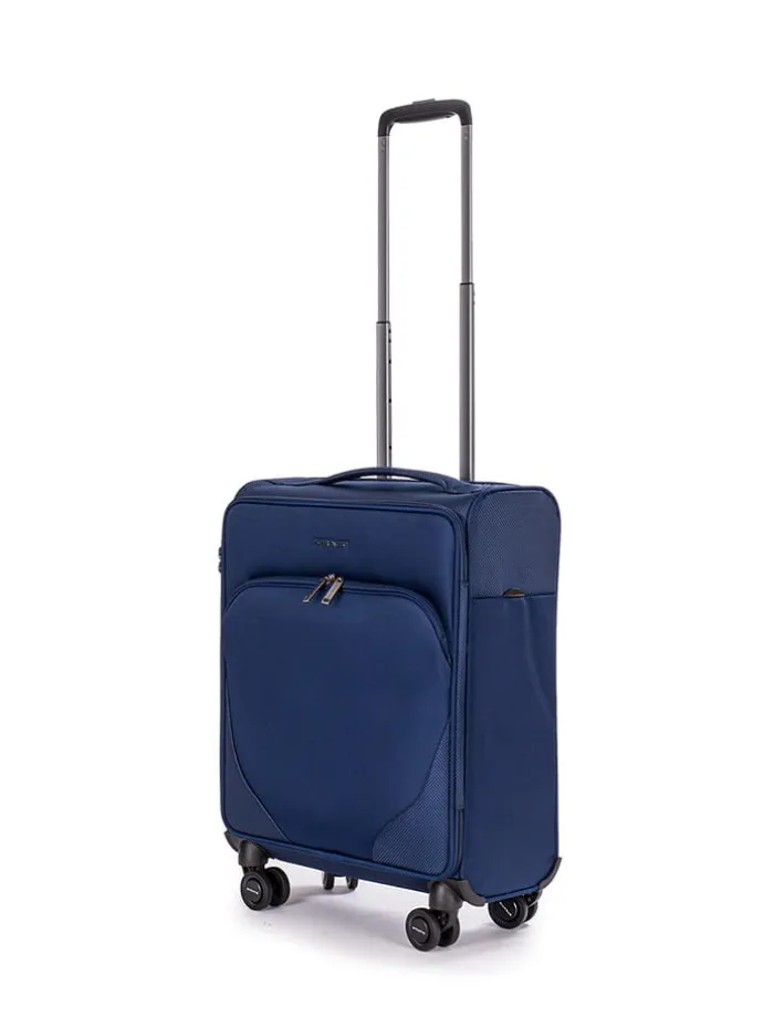 Softcase-Trolley "Mix" in Dunkelblau - (B)39 x (H)55 x (T)20 cm