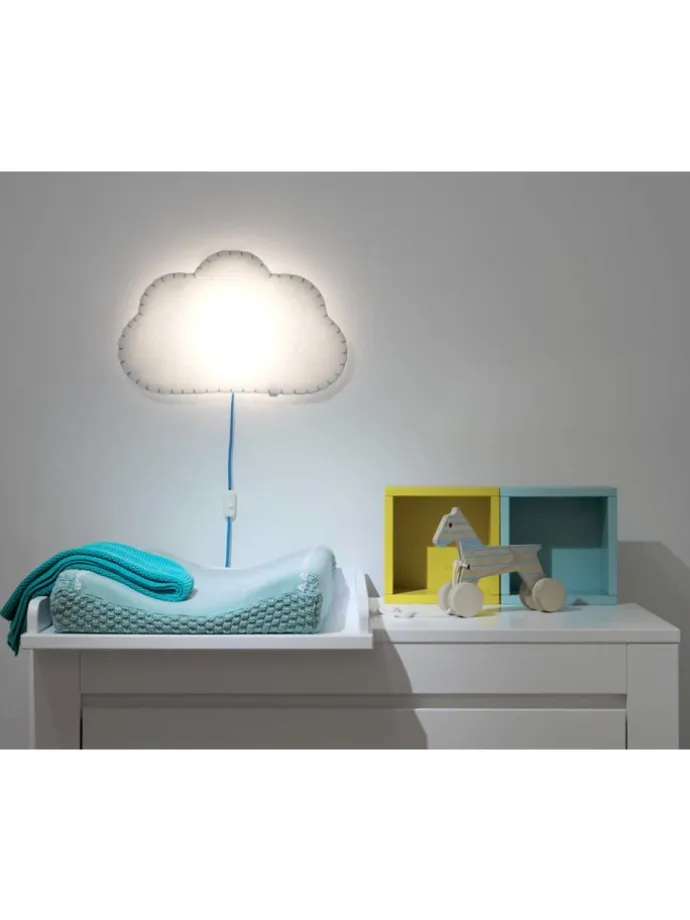 Softlampe Nachtlicht/Wandlampe Wolke, Schnur & Stecker