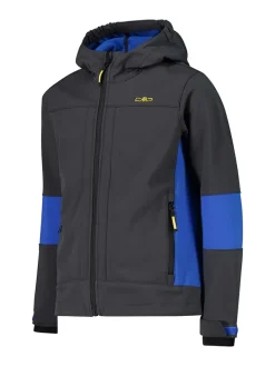Softshelljacke in Anthrazit/ Blau