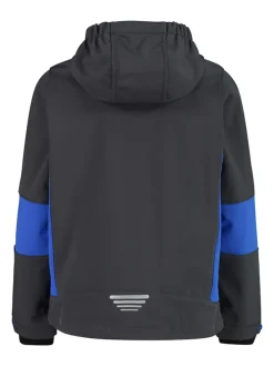 Softshelljacke in Anthrazit/ Blau