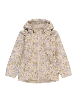 Softshelljacke in Beige/Lila