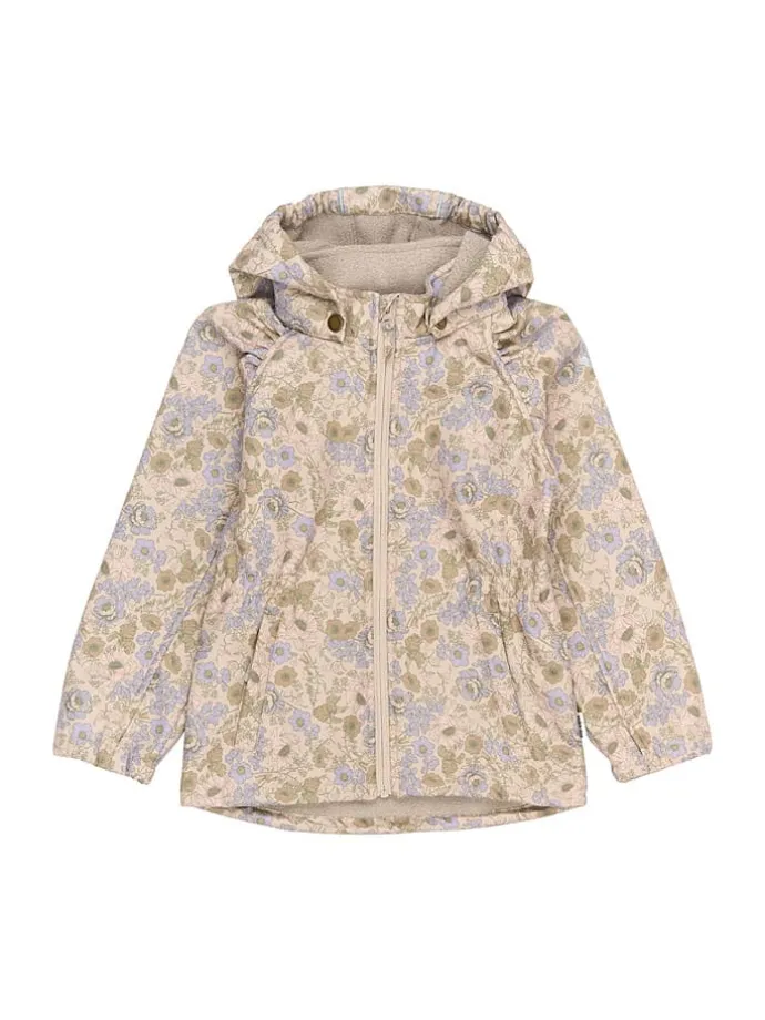 Softshelljacke in Beige/Lila