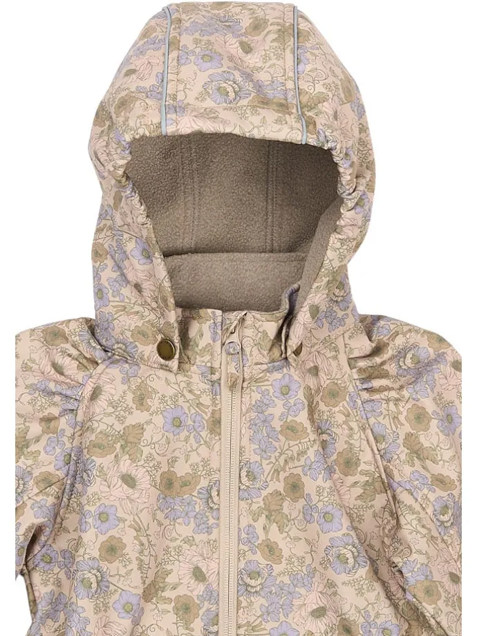 Softshelljacke in Beige/Lila