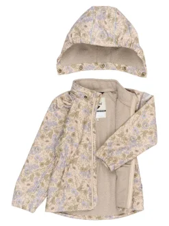 Softshelljacke in Beige/Lila