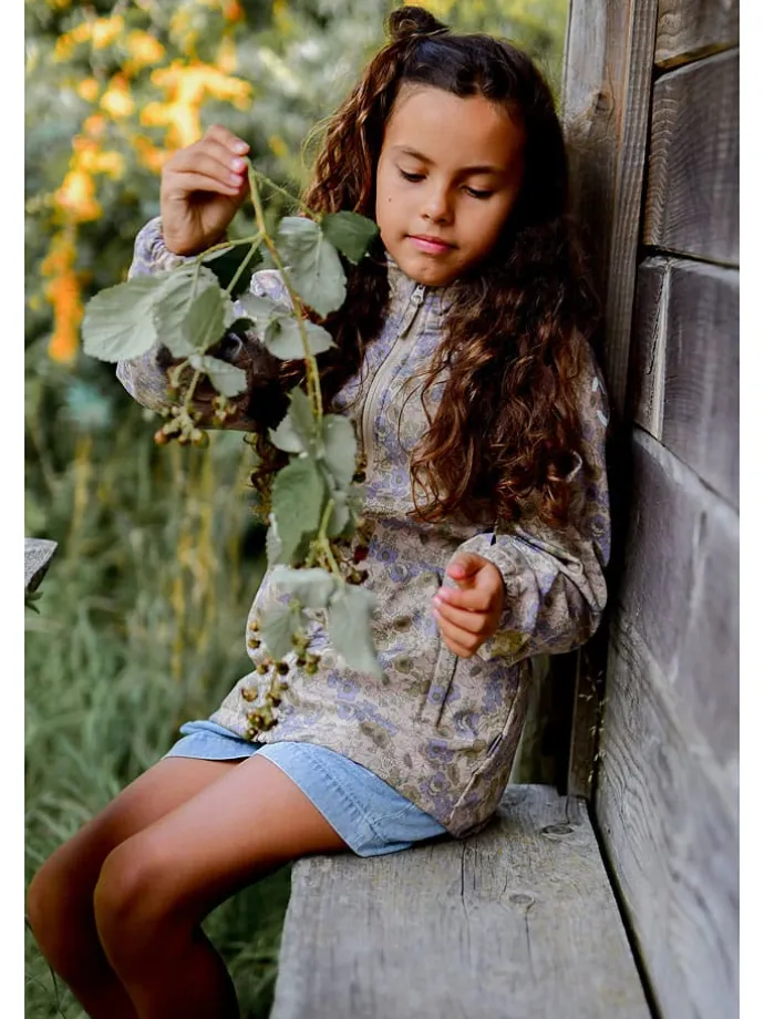 Softshelljacke in Beige/Lila