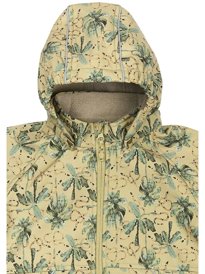 Softshelljacke in Gelb/ Grün