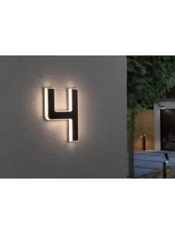 Solar LED Hausnummernleuchte Nummer 4