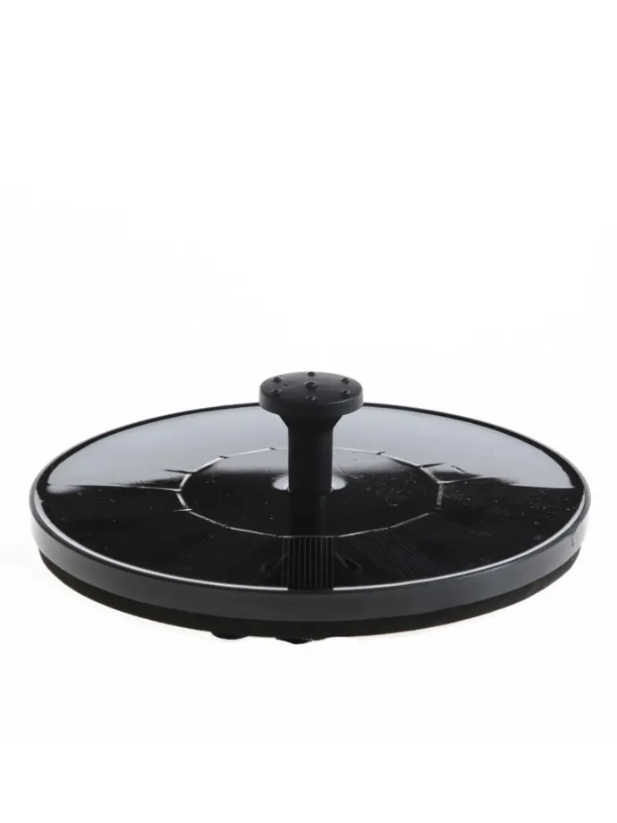 Solar Teichpumpe schwimmende Fontäne 4 Aufsätze D: 16cm in schwarz