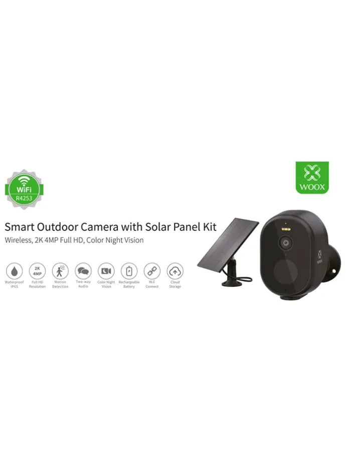 Solar-Outdoor-Kamera "R4253-W" in Weiß