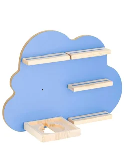 Soundbox-Wandregal in Hellblau - (B)48 x (H)35 cm