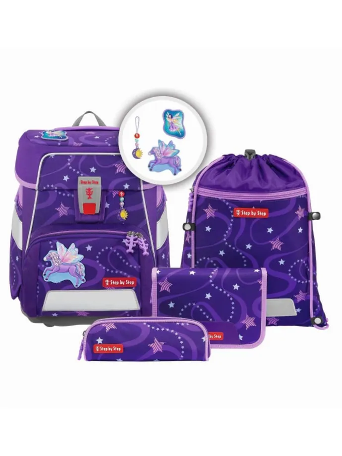 SPACE Schulranzen-Set Pegasus Emily 5-teilig in lila
