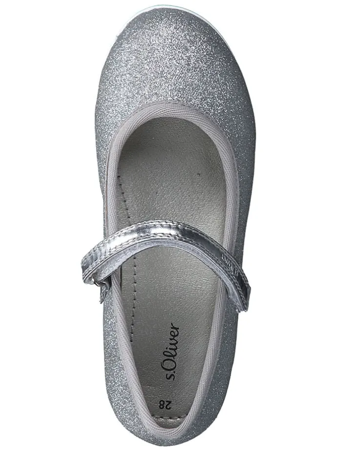 Spangebalerrinas in Silber